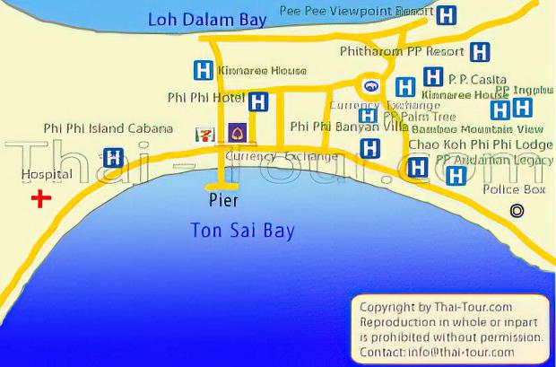 Map of Phi Phi